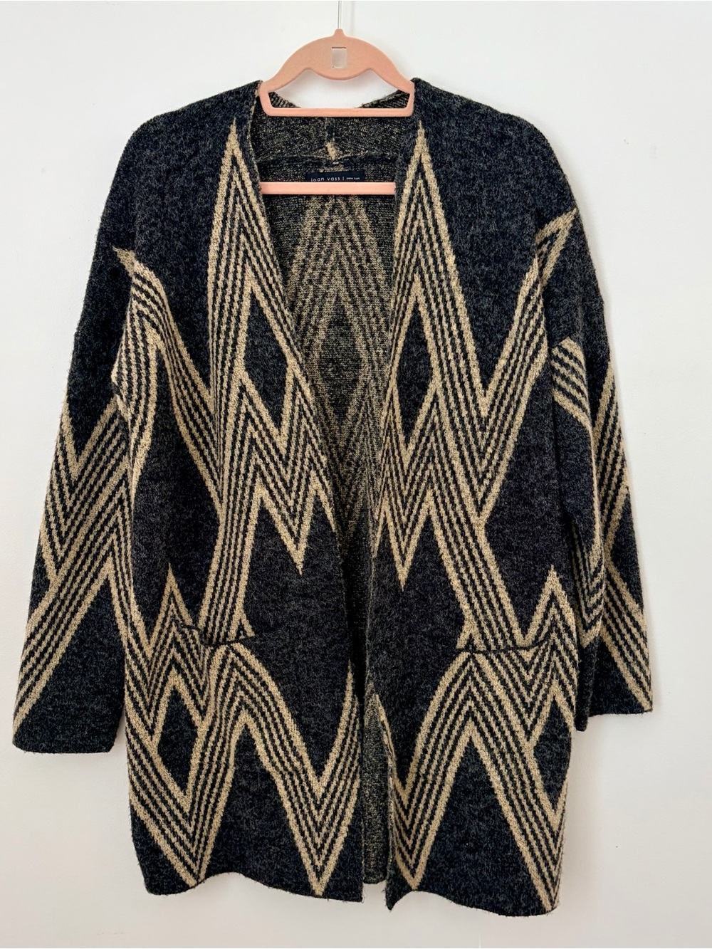 Joan Vass Wool sweater cardigan coat